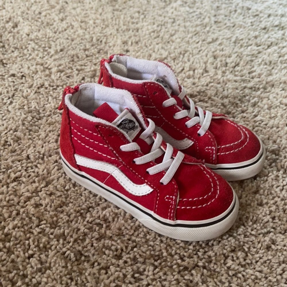 Toddler Red High Top Vans